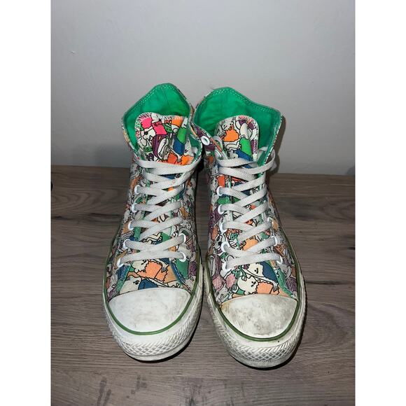 Converse Chuck Taylor Multicolor Shoes Faces Party High All Star Sneakers 12 - Picture 2 of 9